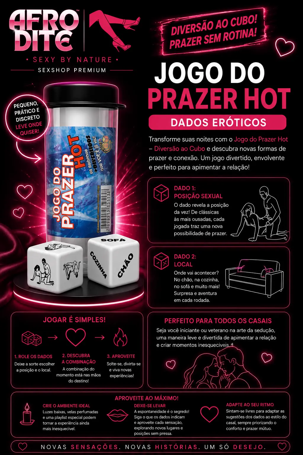 Jogo do Prazer Hot — Dados Eróticos