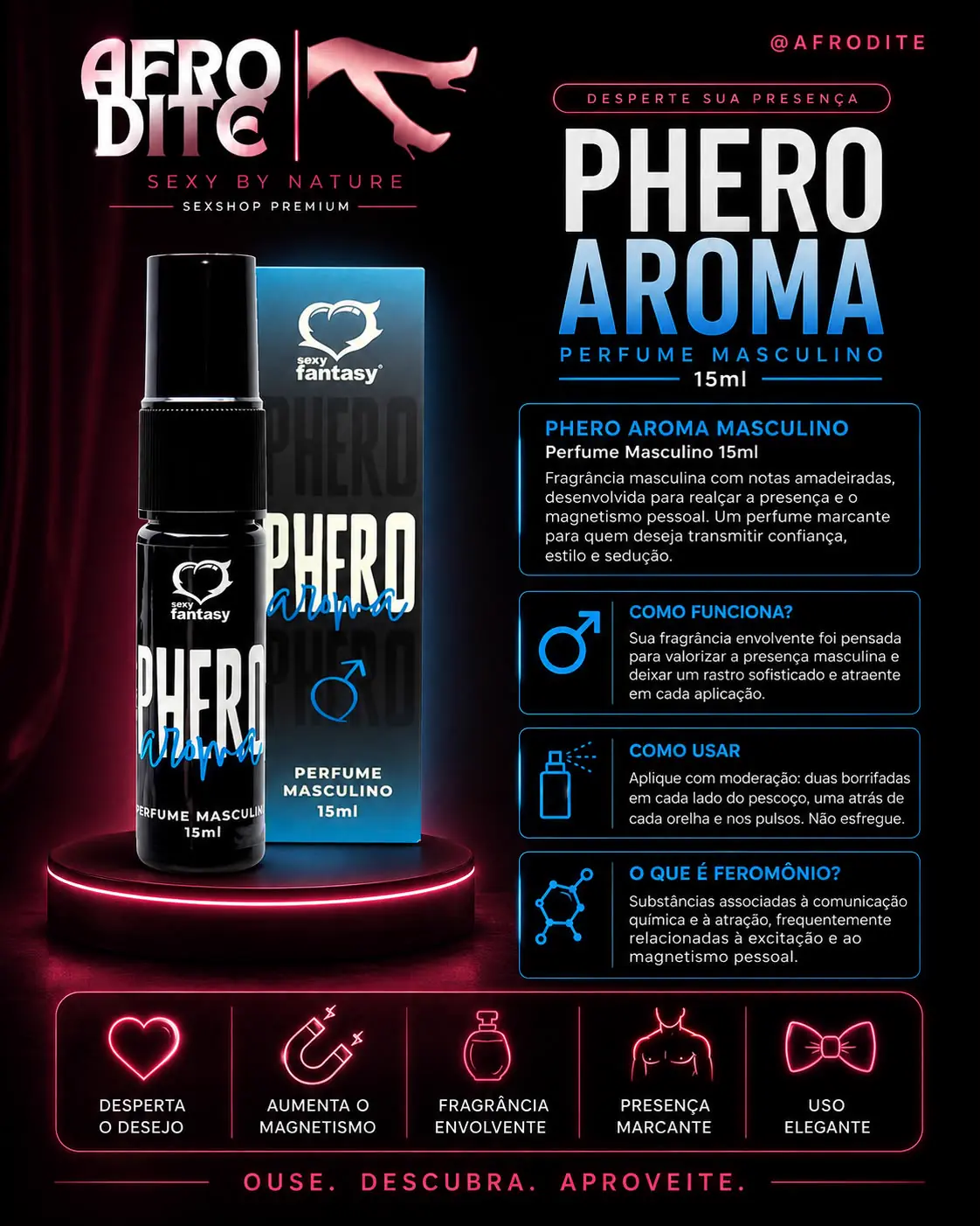 Phero Aroma Perfume Masculino 15ml