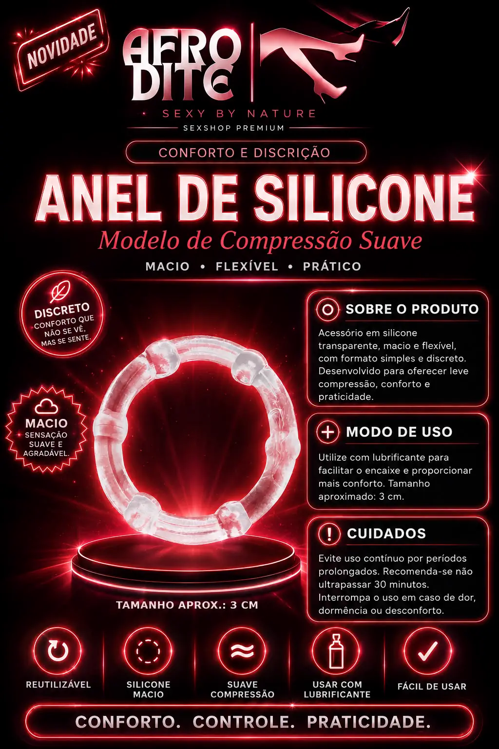 Anel de Silicone — Compressão Suave