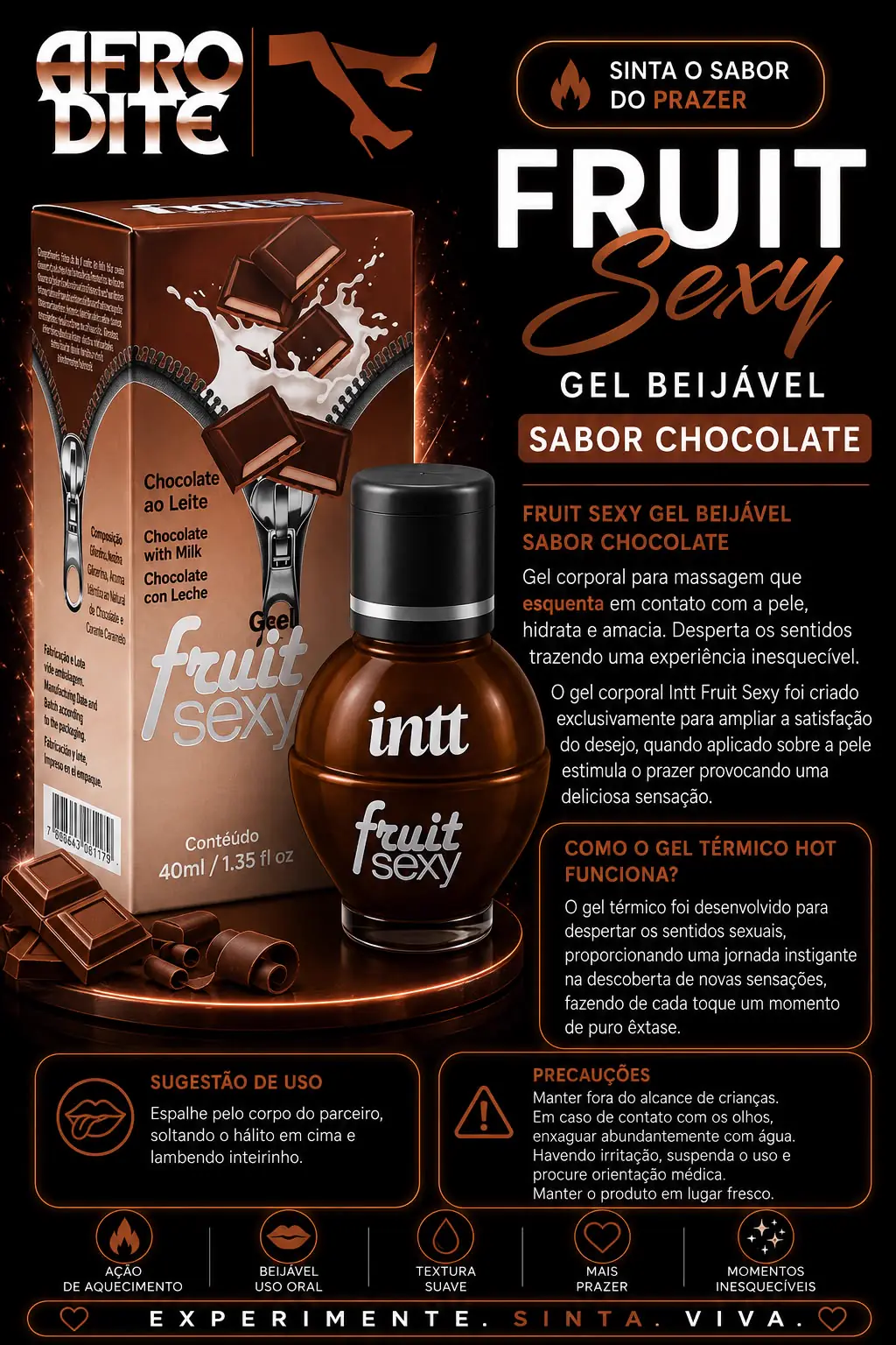 Gel Beijável Chocolate ao Leite 40ml
