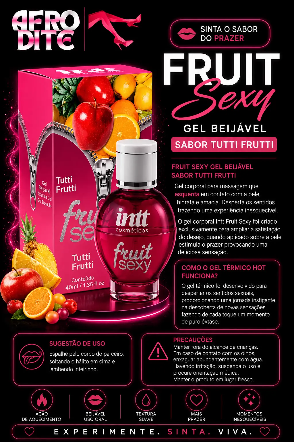 Gel Beijável Tutti Frutti