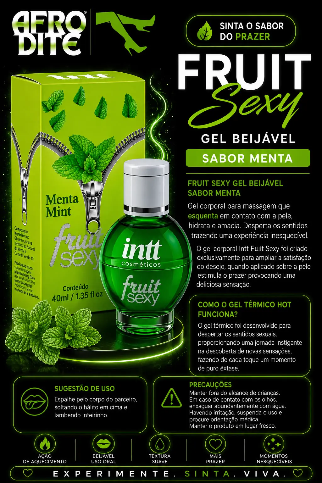 Gel Beijável Menta 40ml