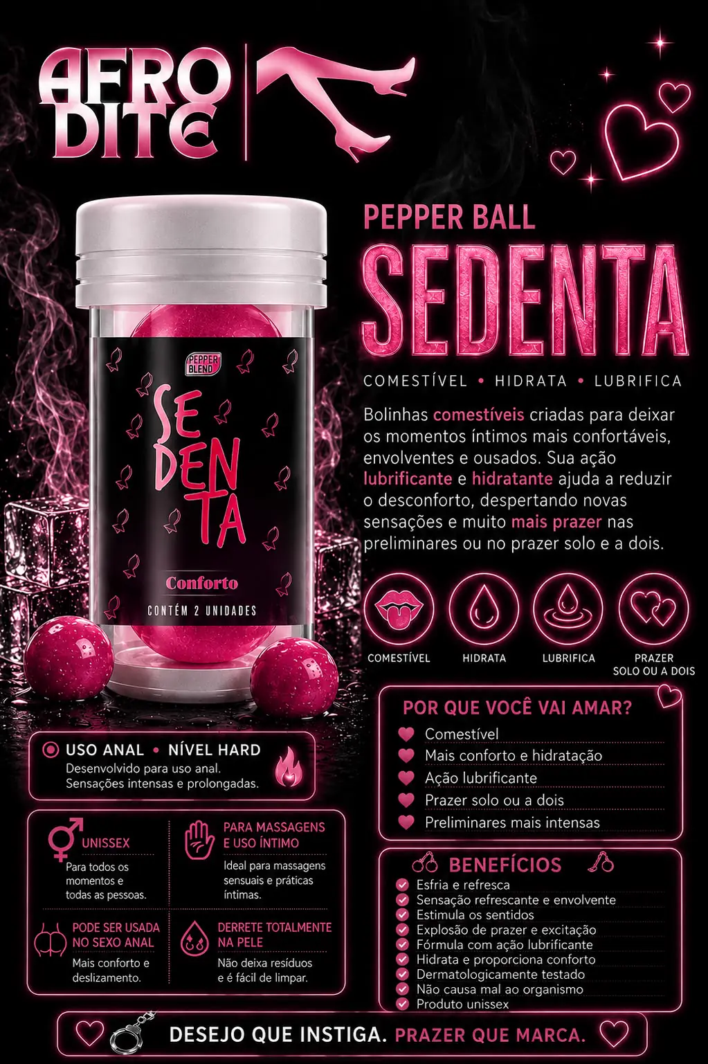 Pepper Ball Sedenta Comestível