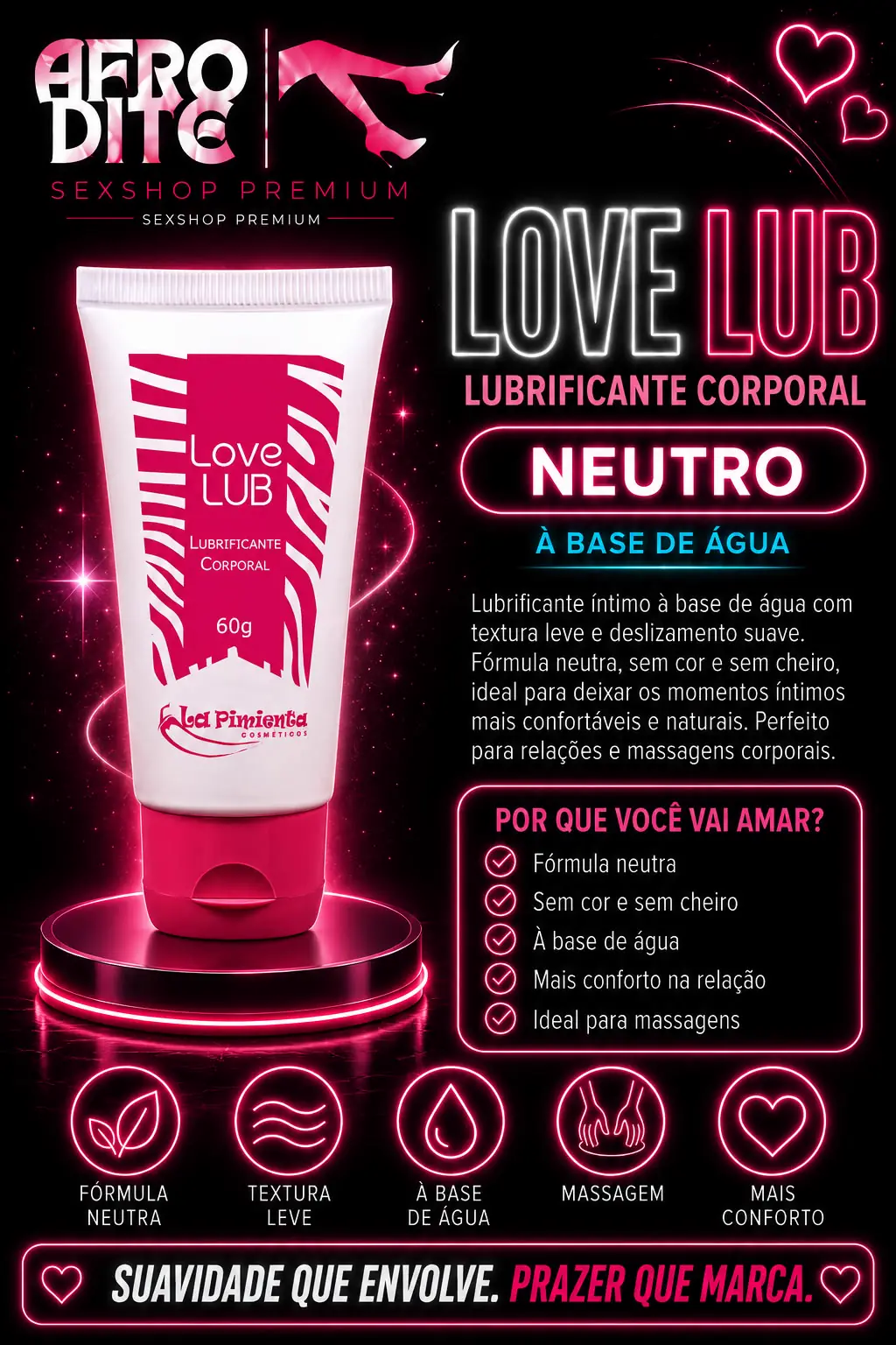 Lubrificante Corporal Neutro Love Lub 60g