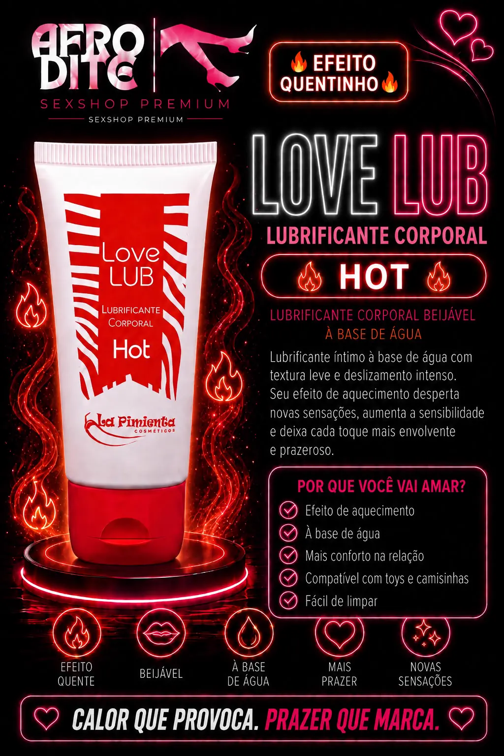 Lubrificante Corporal Hot — Efeito Quentinho