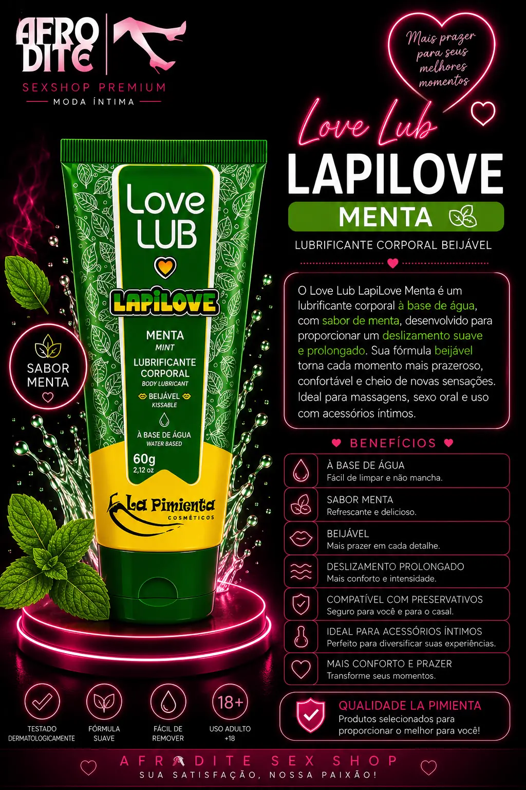 Lubrificante Corporal Menta