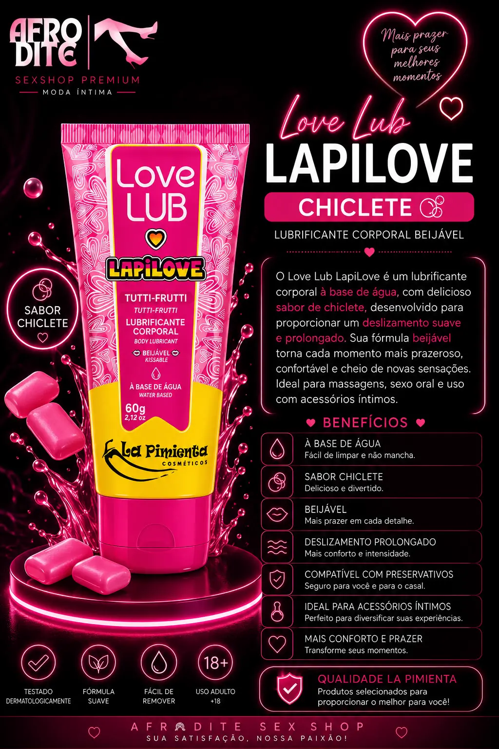 Lubrificante Corporal Tutti-Frutti
