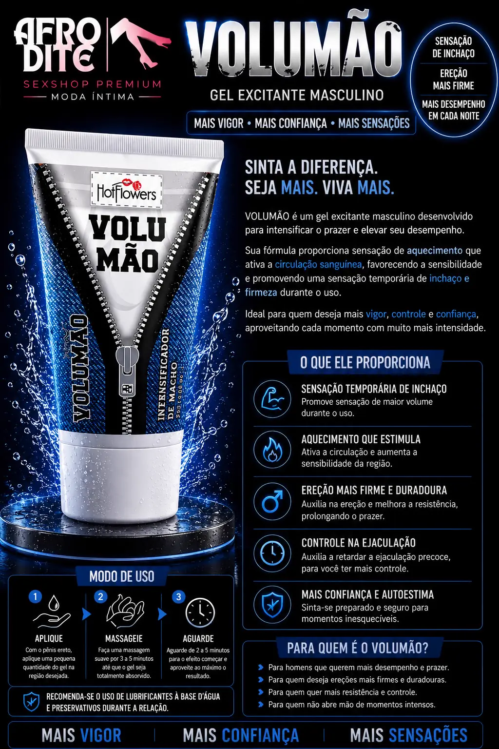 Gel Excitante Masculino Hot Flowers