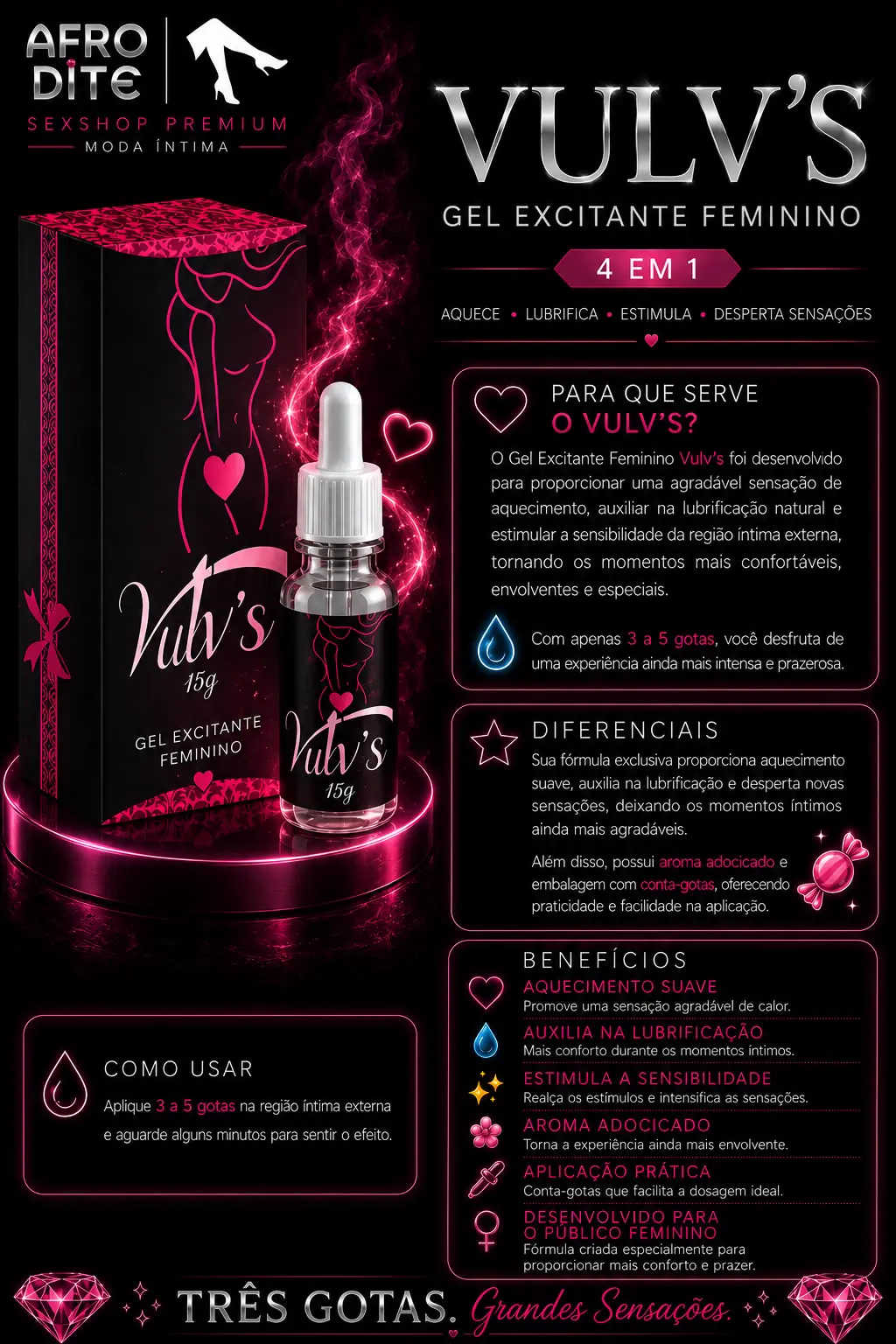 Vulv's Gel Excitante Feminino