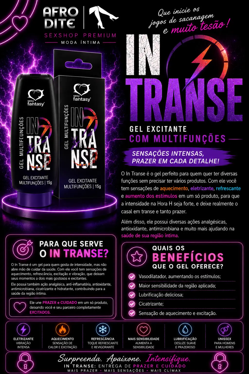 In Transe Gel Excitante Multifunções 15g
