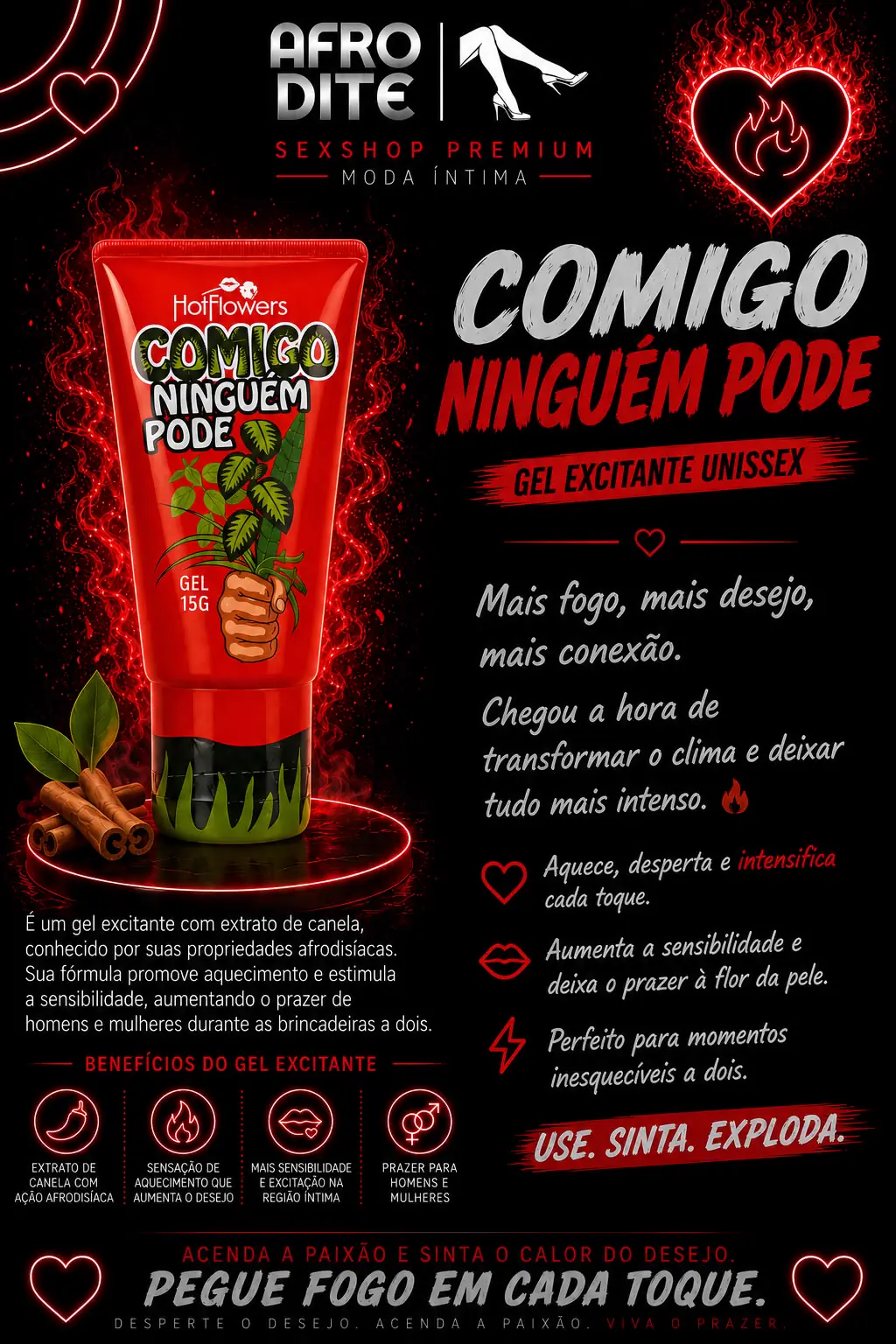 Gel Excitante com Extrato de Canela
