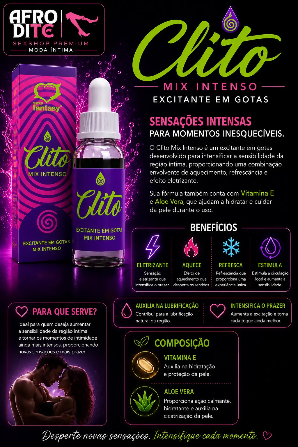 Clito Mix Intenso Excitante em Gotas