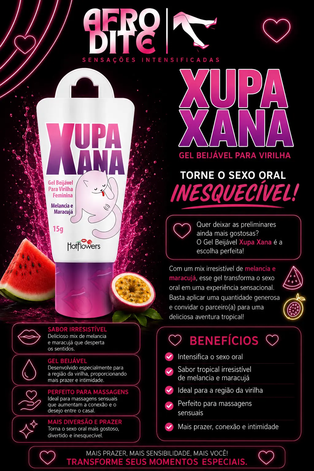 Xupa Xana Gel Beijável para Virilha