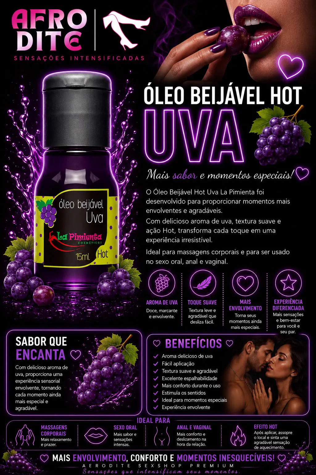 Óleo Beijável Hot Uva