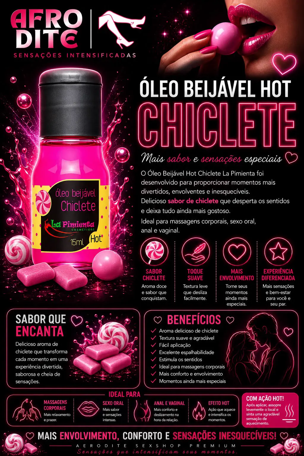 Óleo Beijável Hot Chiclete