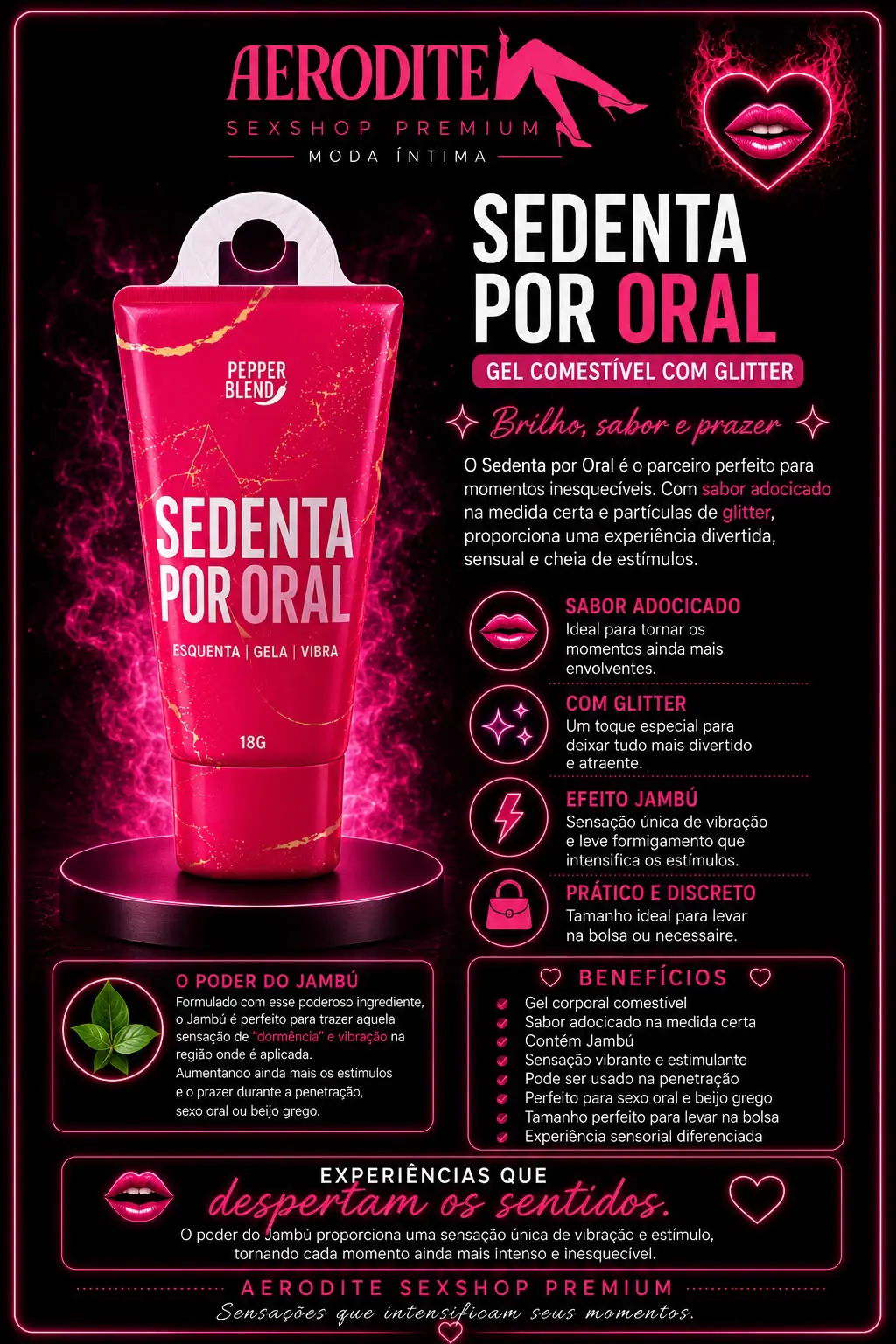 Pepper Sedenta por Oral Jambú 18g