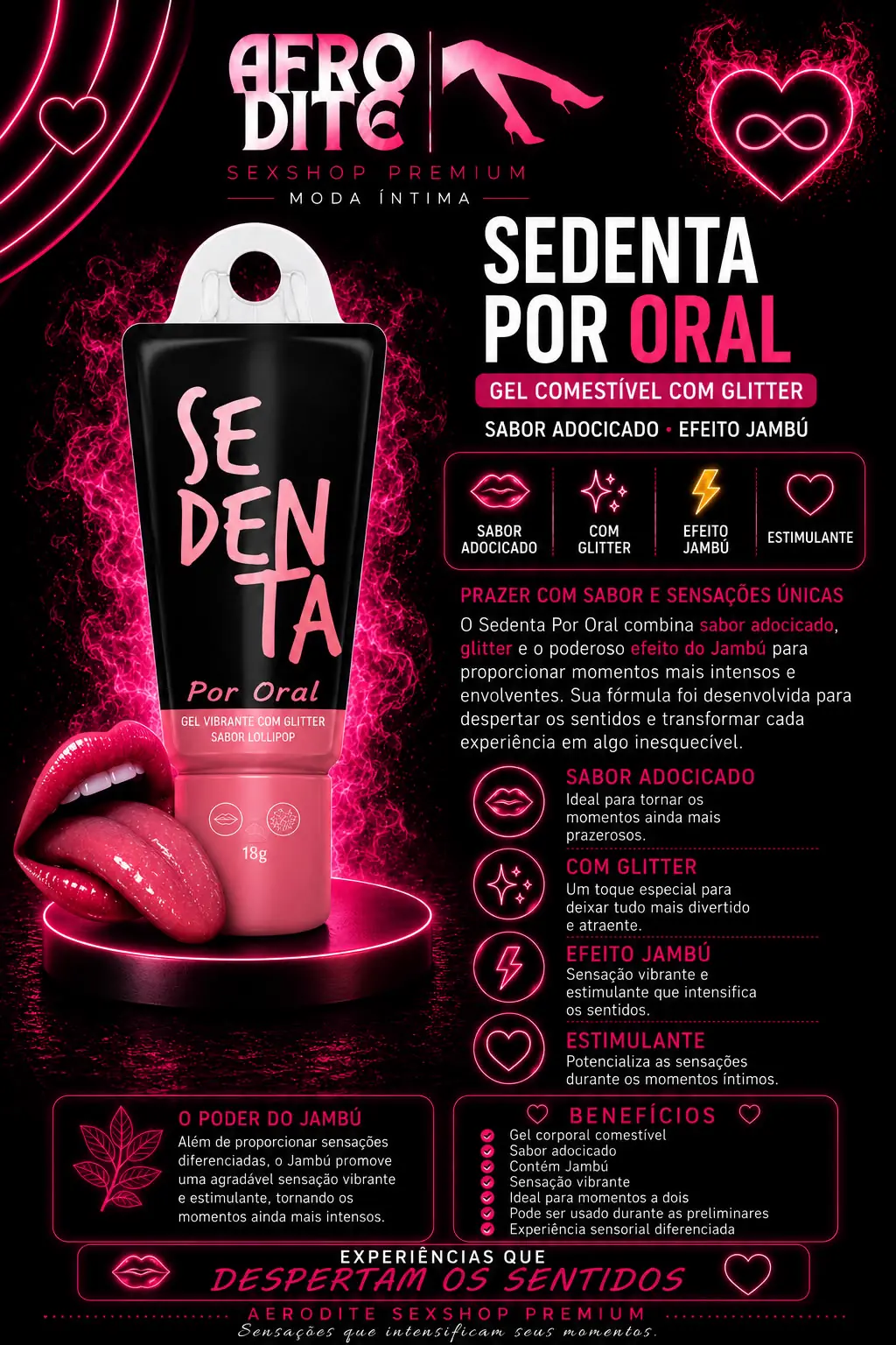 Por Oral Sabor Lollipop com Jambú 18g