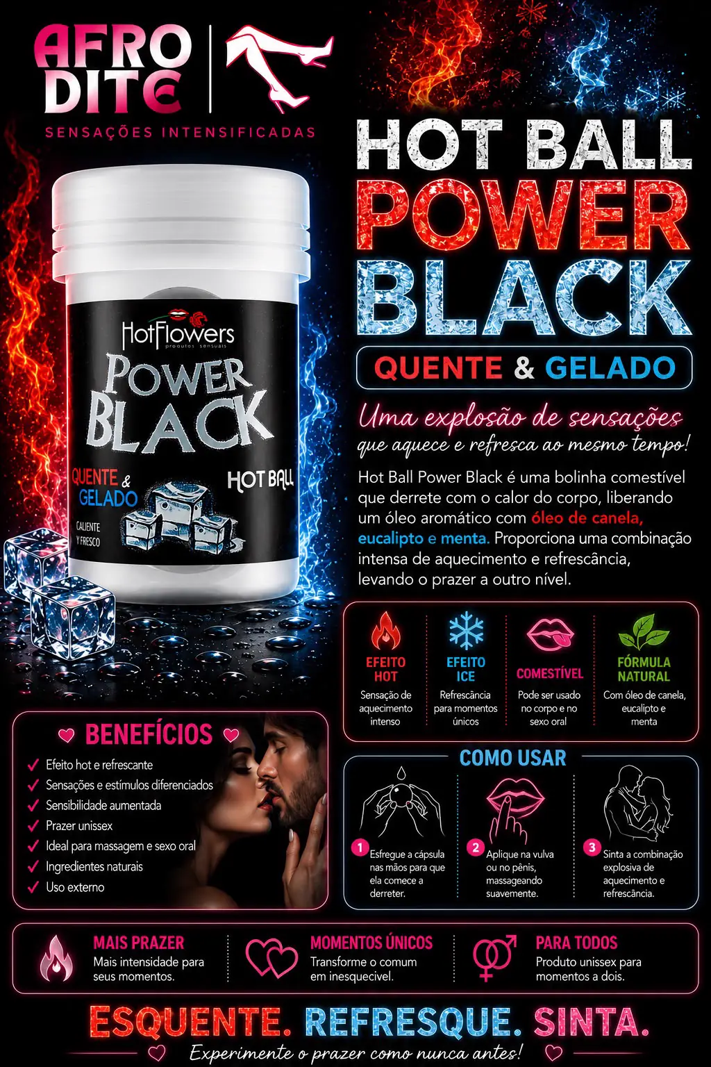 Hot Flowers Gel Hot & Hot — Quente & Gelado