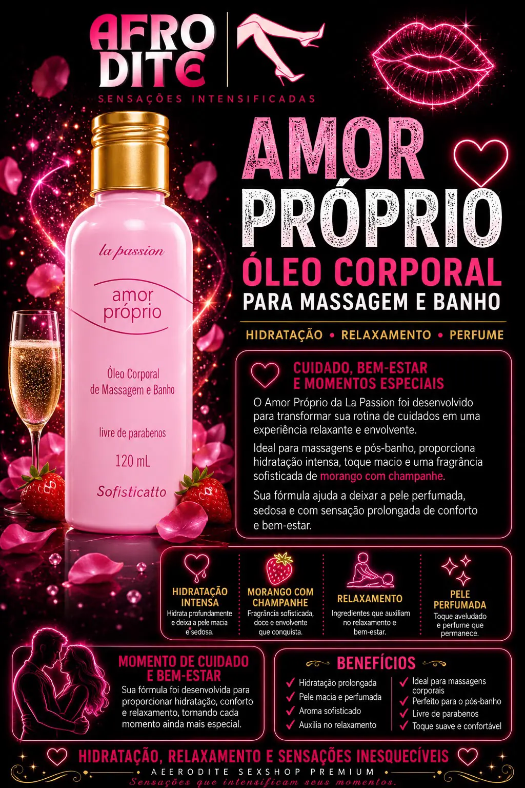 Óleo Corporal de Massagem e Banho Sofisticatto 120ml