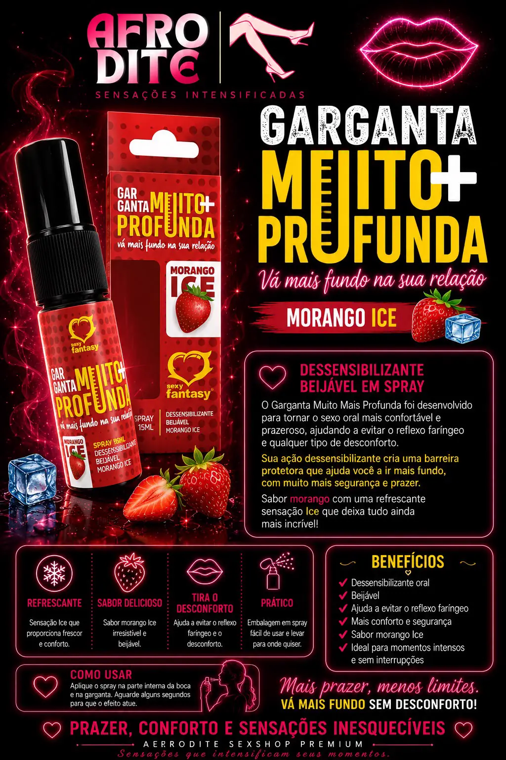 Dessensibilizante Beijável Morango Ice 15ml