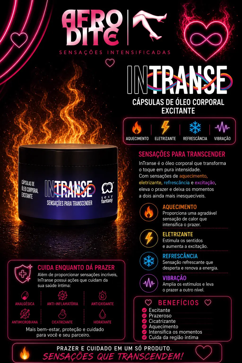 InTranse Cápsulas de Óleo Corporal Excitante